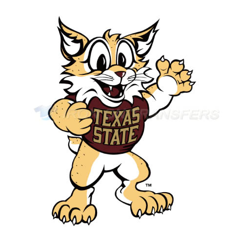 Texas State Bobcats Logo T-shirts Iron On Transfers N6555 - Click Image to Close